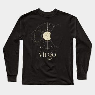 Aesthetic Virgo Zodiac Sign Minimalist Long Sleeve T-Shirt